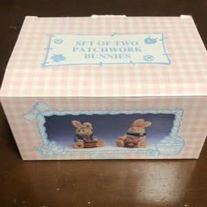 Set of two patchwork bunnies